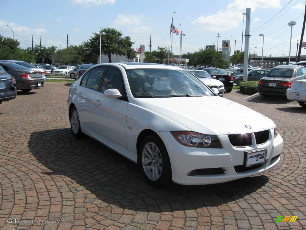 2007 3 Series 328i Sedan - Alpine White / Beige photo #14