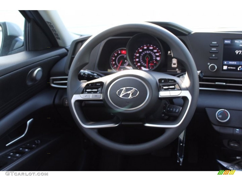 2021 Elantra SE - Shimmering Silver Pearl / Black photo #21