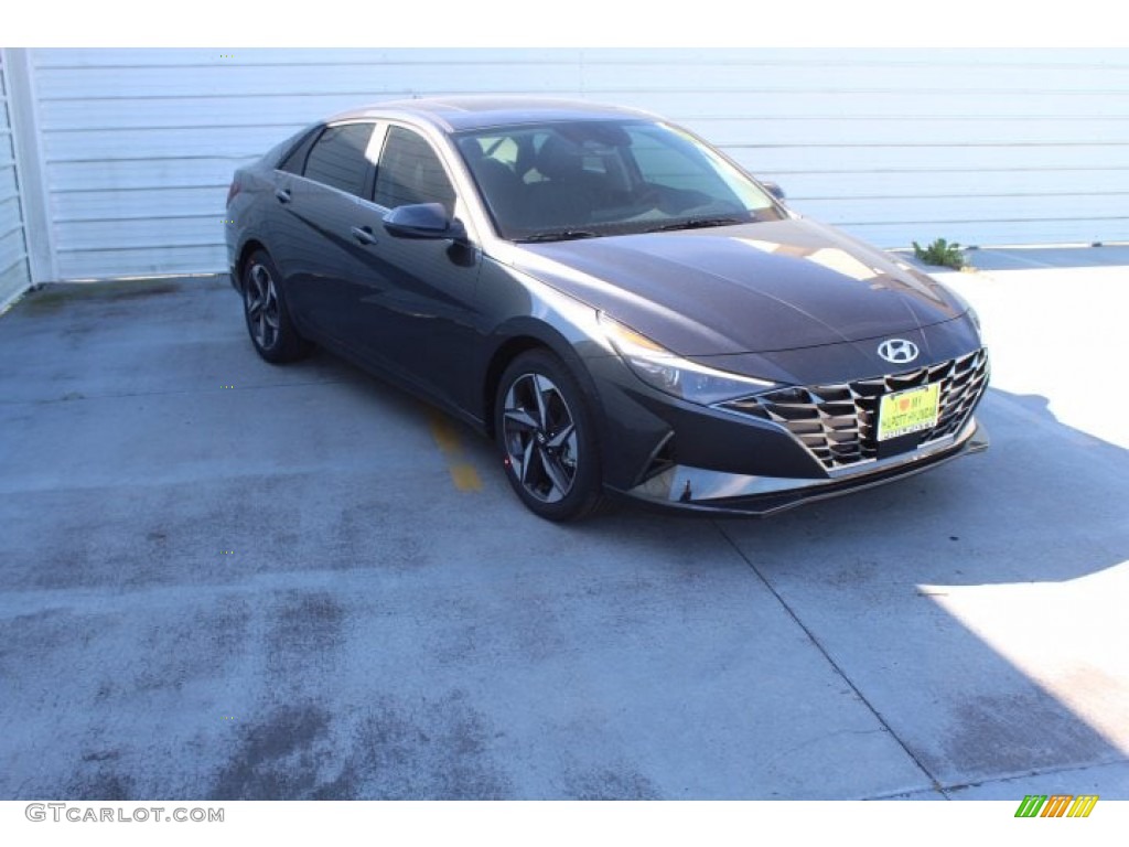 2021 Elantra Limited - Portofino Gray / Black photo #2