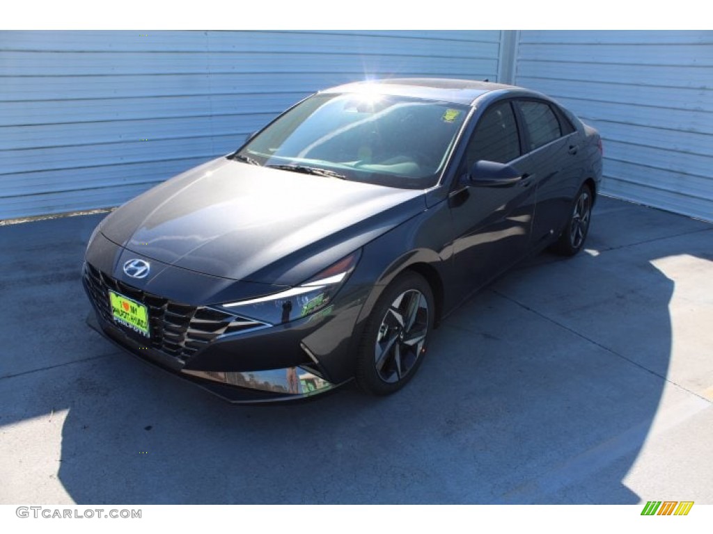 2021 Elantra Limited - Portofino Gray / Black photo #4