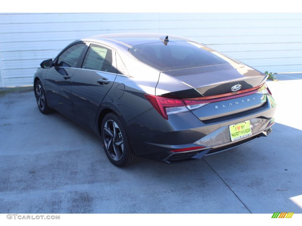 2021 Elantra Limited - Portofino Gray / Black photo #6
