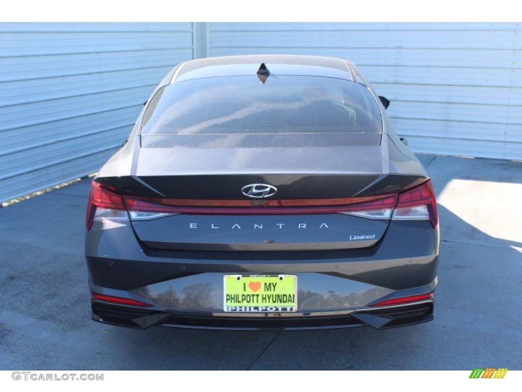 2021 Elantra Limited - Portofino Gray / Black photo #7