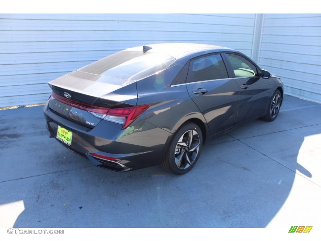 2021 Elantra Limited - Portofino Gray / Black photo #8