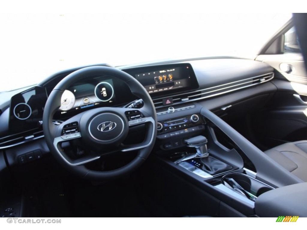 2021 Elantra Limited - Portofino Gray / Black photo #19