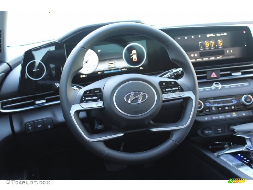 2021 Elantra Limited - Portofino Gray / Black photo #20