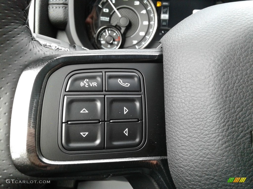 2021 Ram 2500 Power Wagon Crew Cab 4x4 Black/Diesel Gray Steering Wheel Photo #140972251