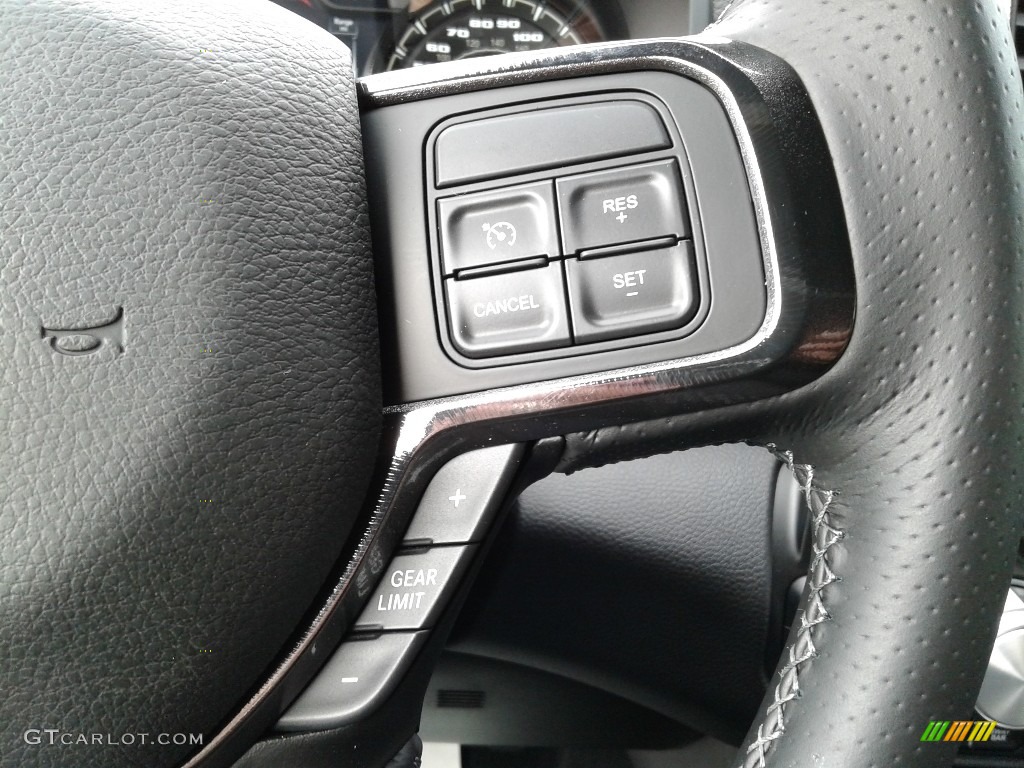 2021 Ram 2500 Power Wagon Crew Cab 4x4 Black/Diesel Gray Steering Wheel Photo #140972277
