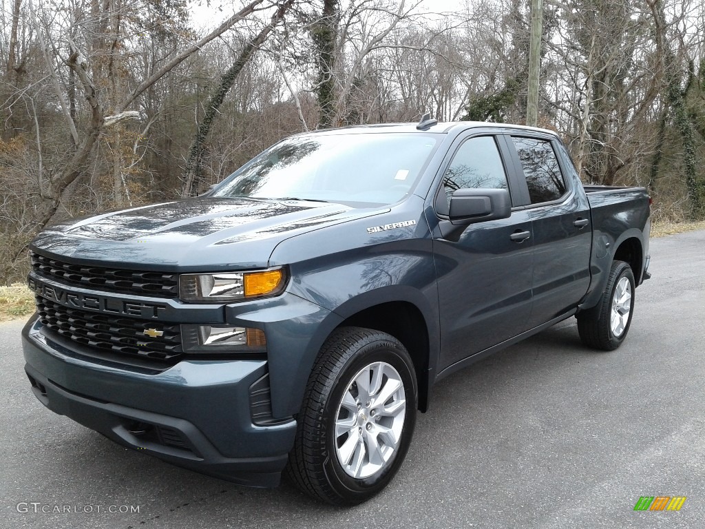 2020 Silverado 1500 Custom Crew Cab 4x4 - Shadow Gray Metallic / Jet Black photo #2