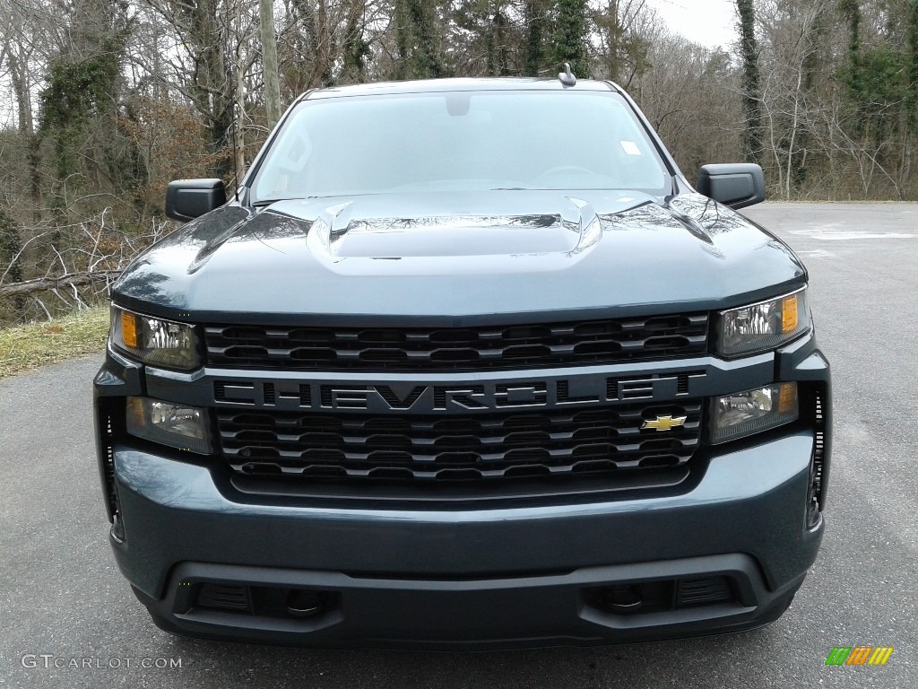 2020 Silverado 1500 Custom Crew Cab 4x4 - Shadow Gray Metallic / Jet Black photo #3
