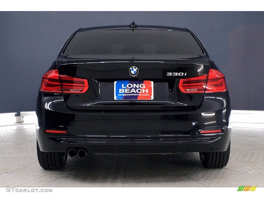 2018 3 Series 330i Sedan - Black Sapphire Metallic / Black photo #3