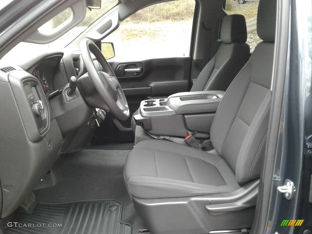 Jet Black Interior 2020 Chevrolet Silverado 1500 Custom Crew Cab 4x4 Photo #140975359