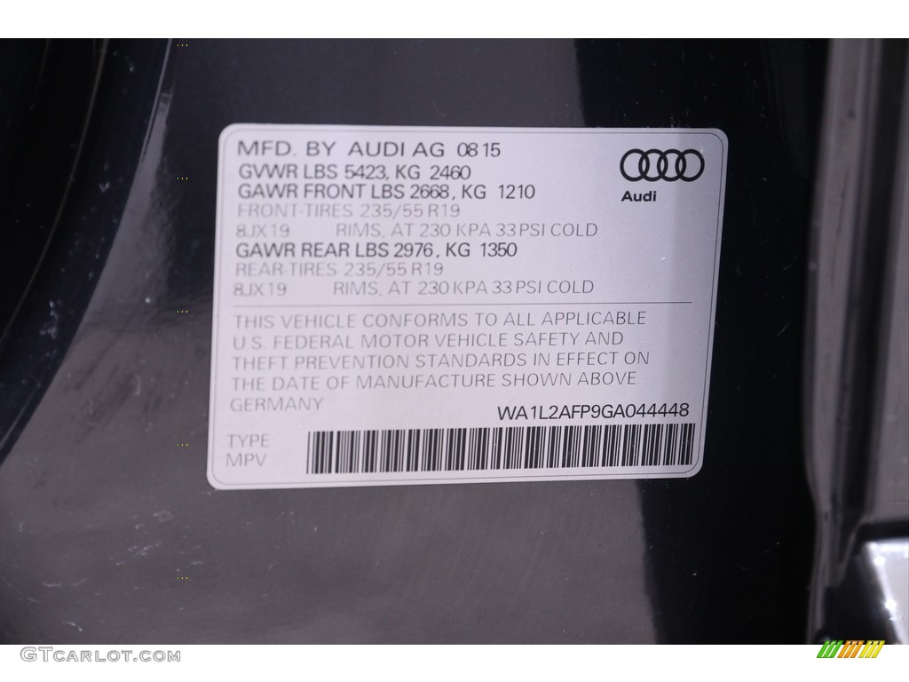 2016 Q5 2.0 TFSI Premium Plus quattro - Moonlight Blue Metallic / Pistachio Beige photo #23