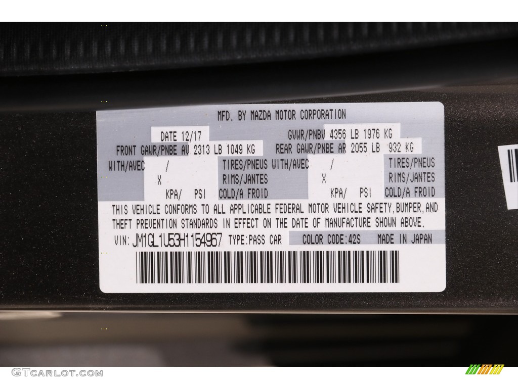 2017 Mazda6 Sport - Titanium Flash Mica / Black photo #18