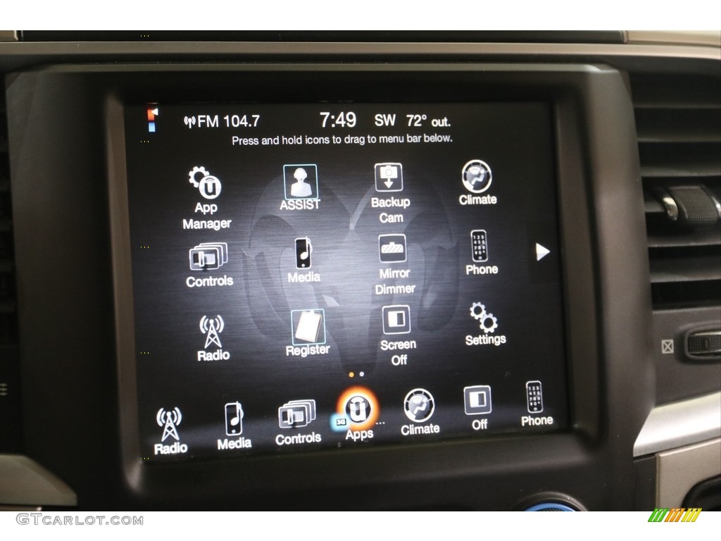 2016 Ram 1500 Big Horn Crew Cab 4x4 Controls Photo #140981089
