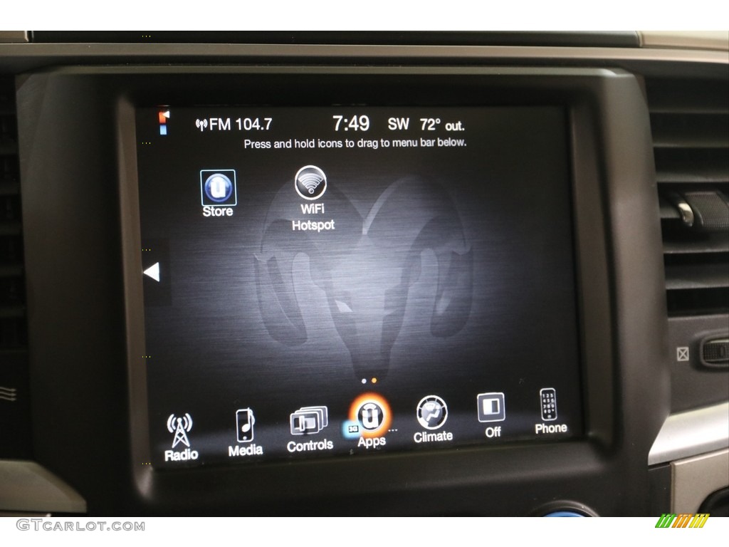2016 Ram 1500 Big Horn Crew Cab 4x4 Controls Photo #140981107