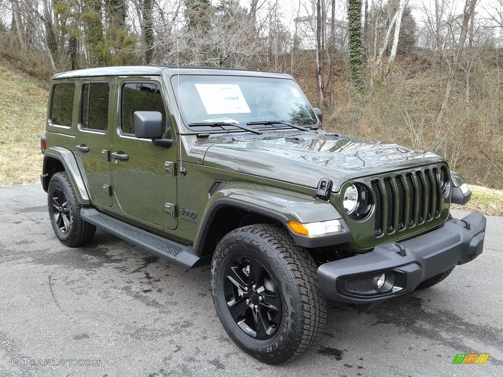 Sarge Green 2021 Jeep Wrangler Unlimited Sahara Altitude 4x4 Exterior Photo #140981969