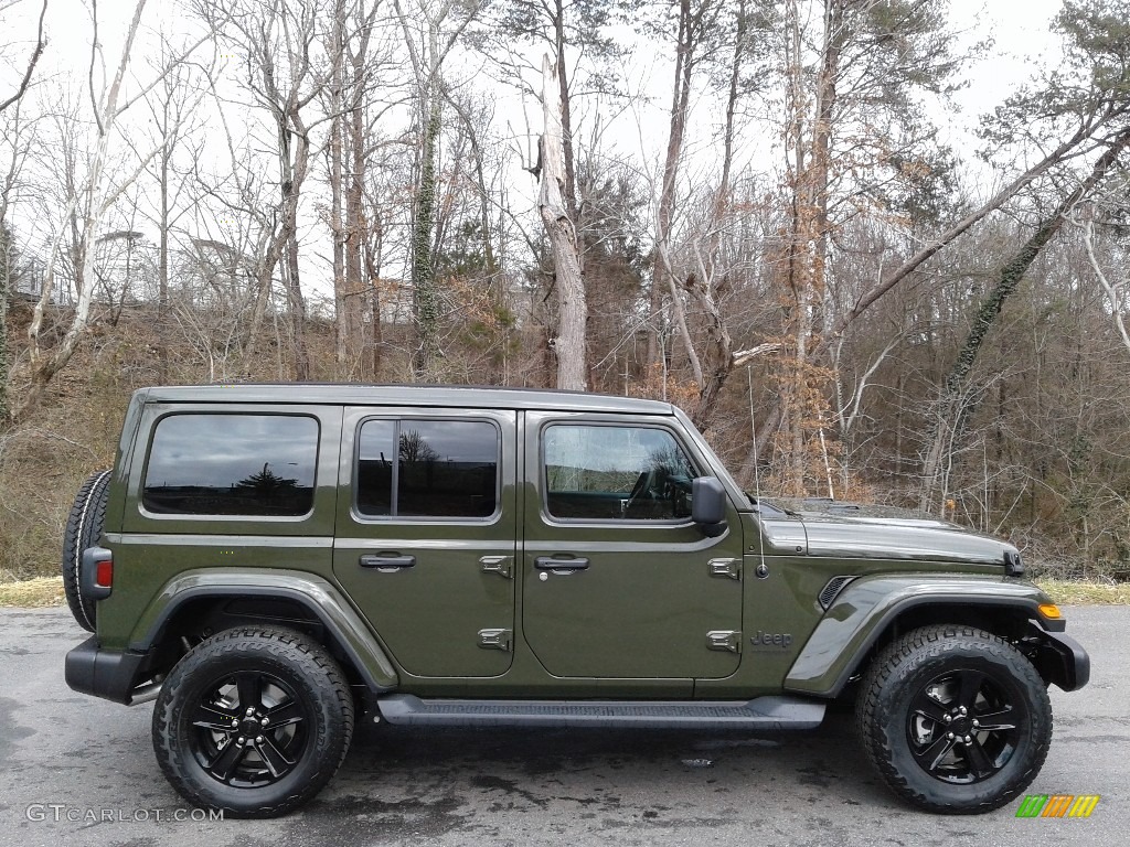 Sarge Green 2021 Jeep Wrangler Unlimited Sahara Altitude 4x4 Exterior Photo #140982004