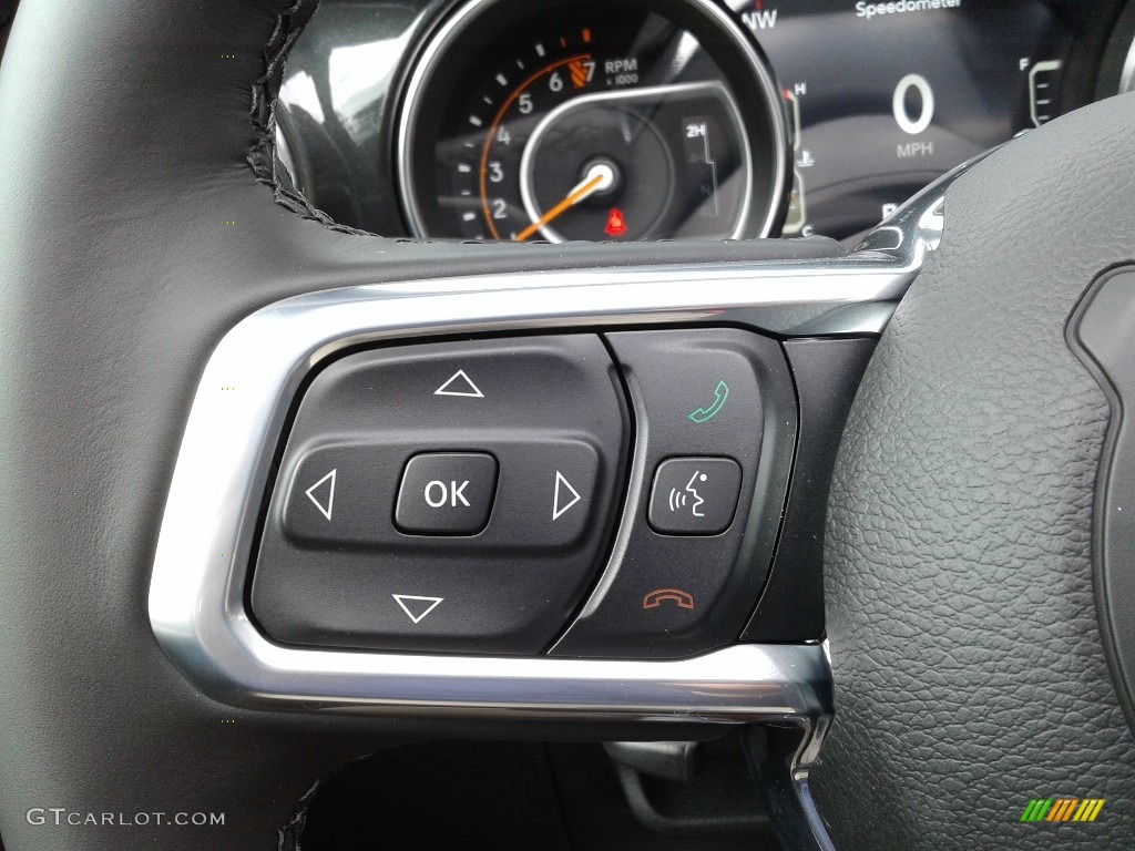 2021 Jeep Wrangler Unlimited Sahara Altitude 4x4 Black Steering Wheel Photo #140982409