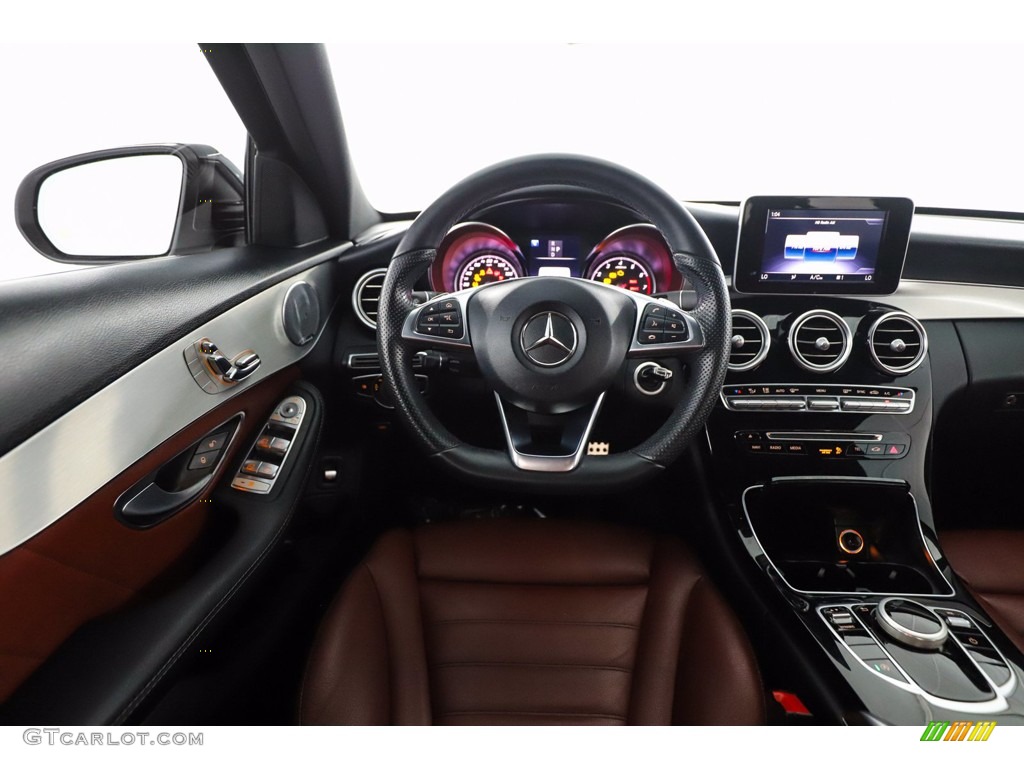 2018 Mercedes-Benz C 300 Sedan Cranberry Red/Black Dashboard Photo #140982419