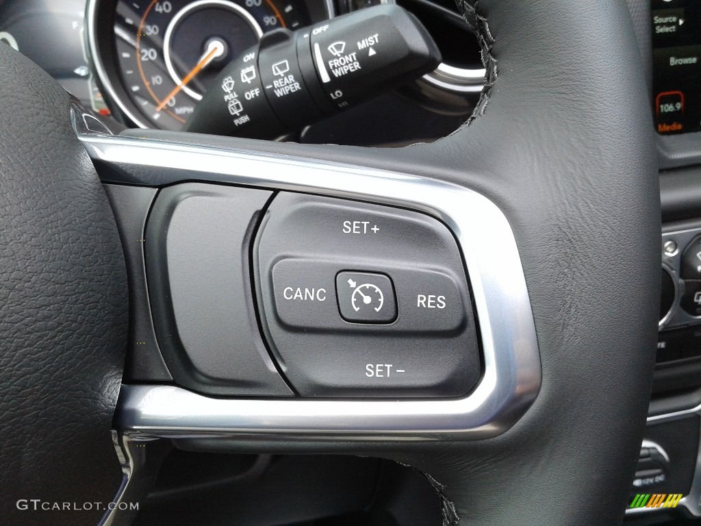 2021 Jeep Wrangler Unlimited Sahara Altitude 4x4 Black Steering Wheel Photo #140982436