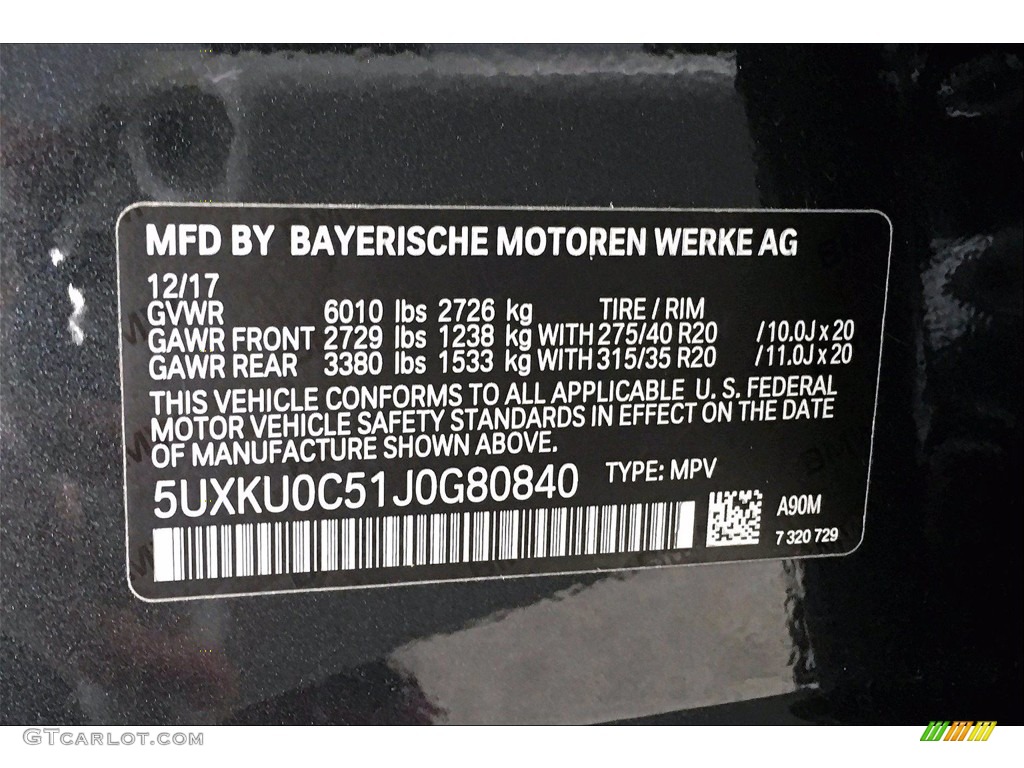 2018 X6 sDrive35i - Dark Graphite Metallic / Black photo #36