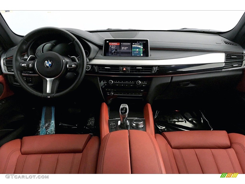 2018 BMW X6 sDrive35i Coral Red/Black Dashboard Photo #140982886