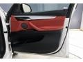 2018 BMW X6 Coral Red/Black Interior Door Panel Photo