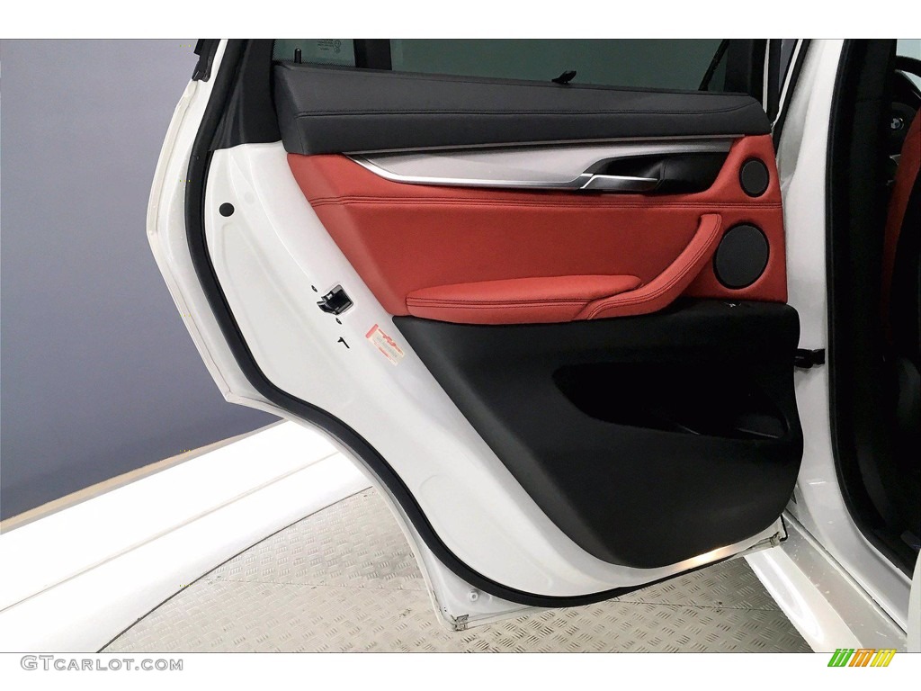 2018 X6 sDrive35i - Alpine White / Coral Red/Black photo #25