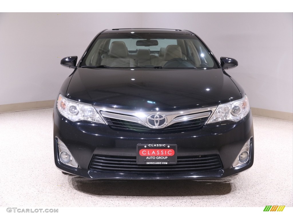2012 Camry XLE V6 - Attitude Black Metallic / Ivory photo #2