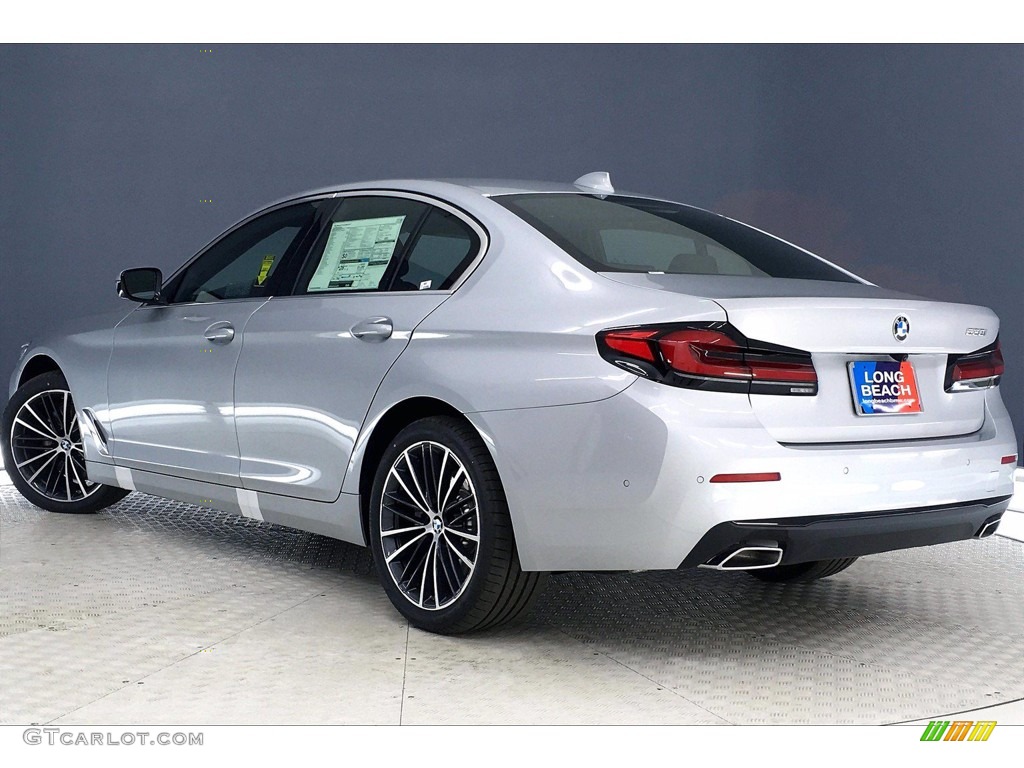 2021 5 Series 530i Sedan - Glacier Silver Metallic / Black photo #3