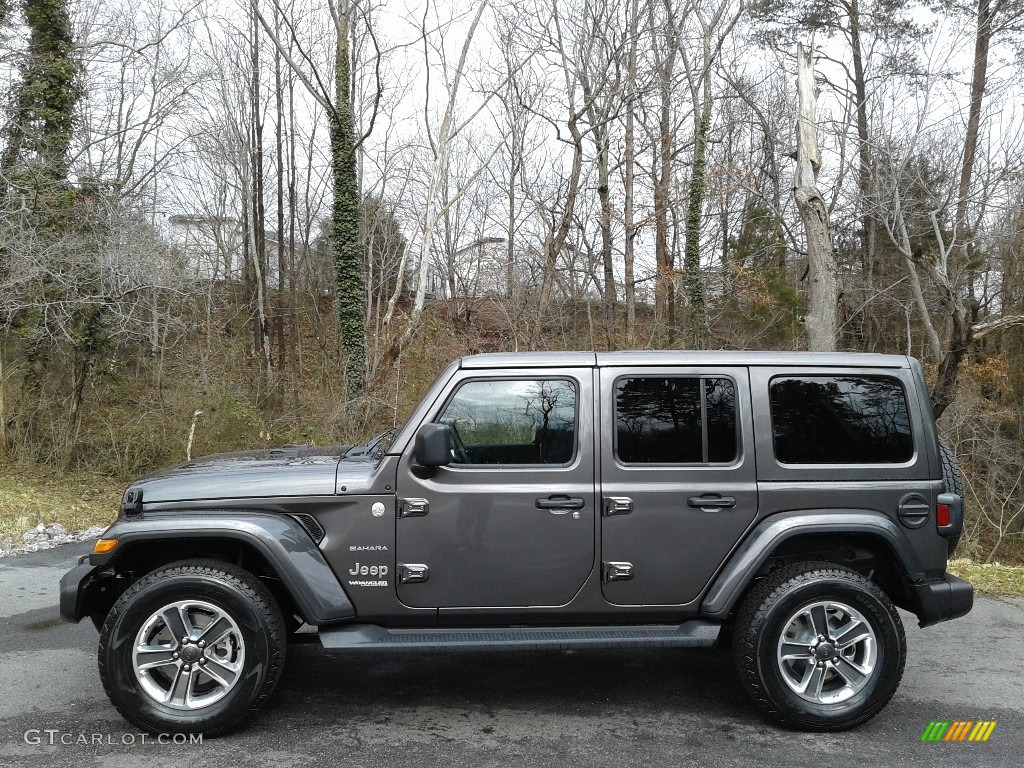 2021 Wrangler Unlimited Sahara 4x4 - Granite Crystal Metallic / Black photo #1