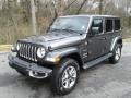 2021 Granite Crystal Metallic Jeep Wrangler Unlimited Sahara 4x4  photo #2