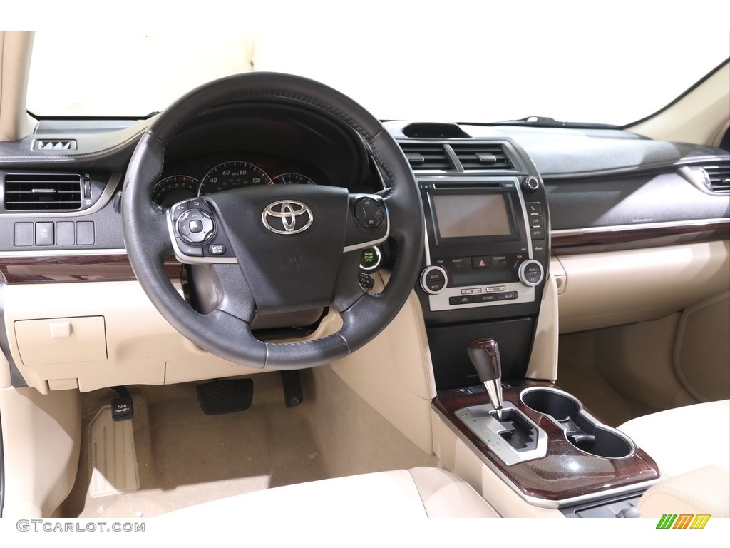 2012 Camry XLE V6 - Attitude Black Metallic / Ivory photo #6