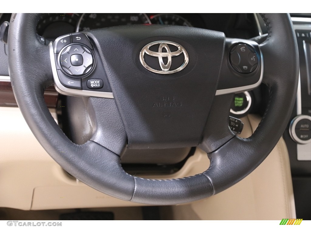 2012 Camry XLE V6 - Attitude Black Metallic / Ivory photo #7
