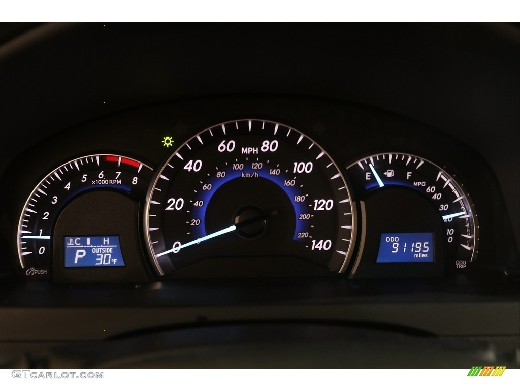 2012 Camry XLE V6 - Attitude Black Metallic / Ivory photo #8