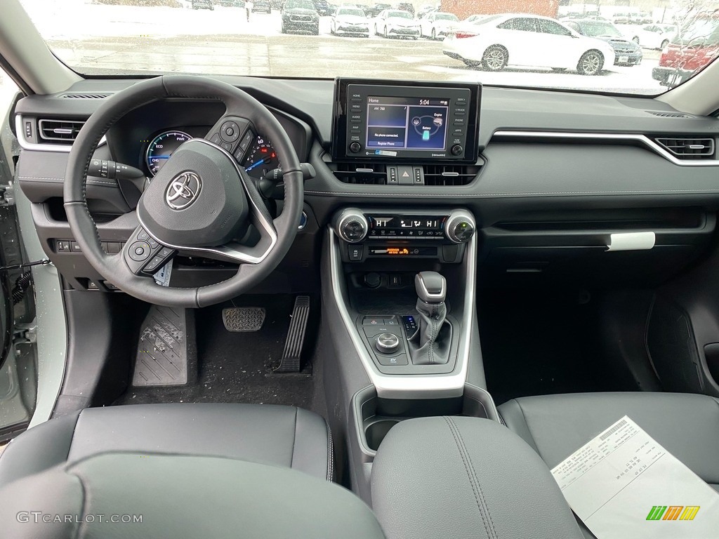 2021 Toyota RAV4 XLE AWD Hybrid Black Dashboard Photo #140984059