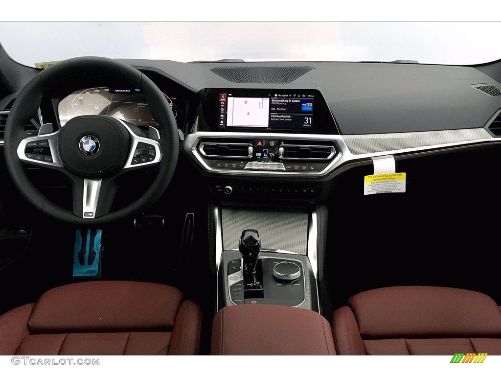 2021 BMW 4 Series M440i xDrive Coupe Tacora Red Dashboard Photo #140984503