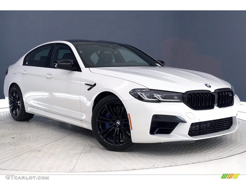 Alpine White 2021 BMW M5 Sedan Exterior Photo #140985160