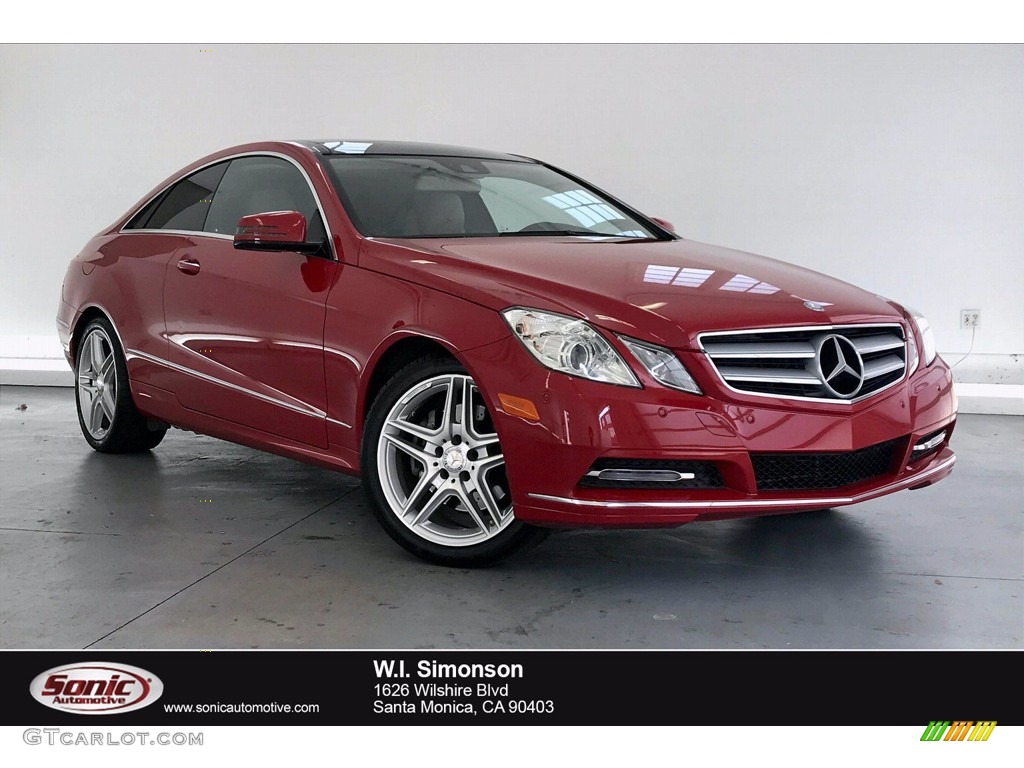 2013 E 350 Coupe - Mars Red / Natural Beige/Black photo #1