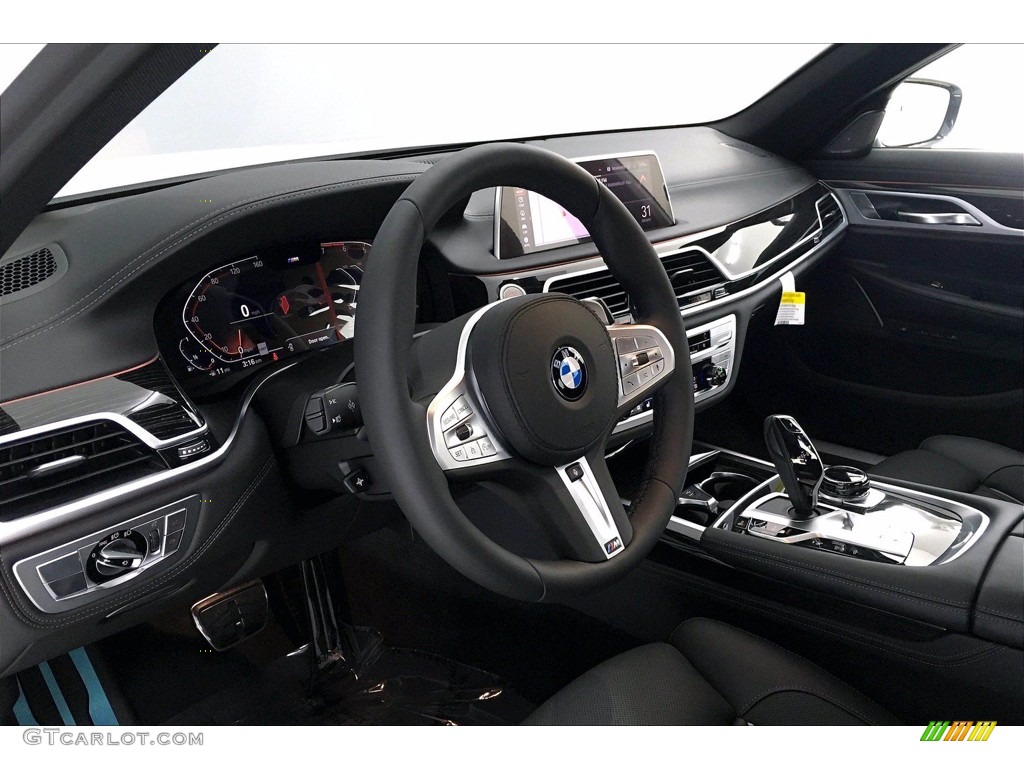 2021 BMW 7 Series 750i xDrive Sedan Black Steering Wheel Photo #140985895