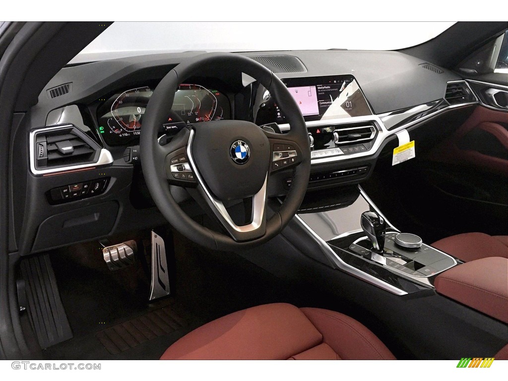 2021 4 Series 430i Coupe - Arctic Race Blue Metallic / Tacora Red photo #7