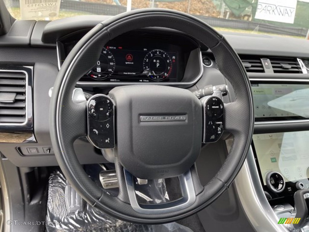 2021 Land Rover Range Rover Sport HSE Dynamic Ebony Steering Wheel Photo #140987574