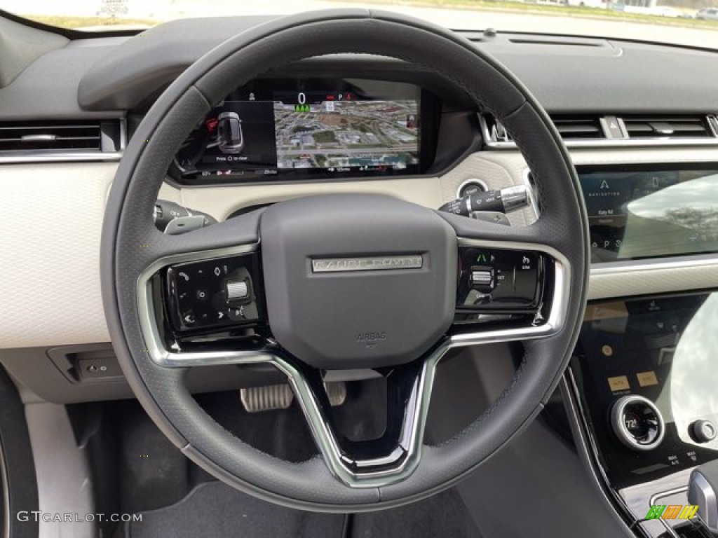 2021 Land Rover Range Rover Velar R-Dynamic S Light Oyster/Ebony Steering Wheel Photo #140988294