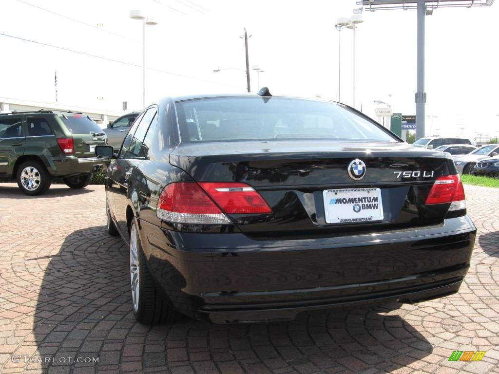 2007 7 Series 750Li Sedan - Jet Black / Black photo #9