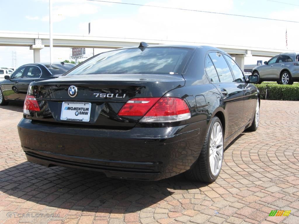 2007 7 Series 750Li Sedan - Jet Black / Black photo #12