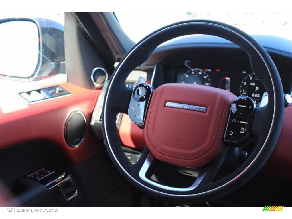 2021 Range Rover Sport HST - Santorini Black Metallic / Pimento/Ebony photo #27