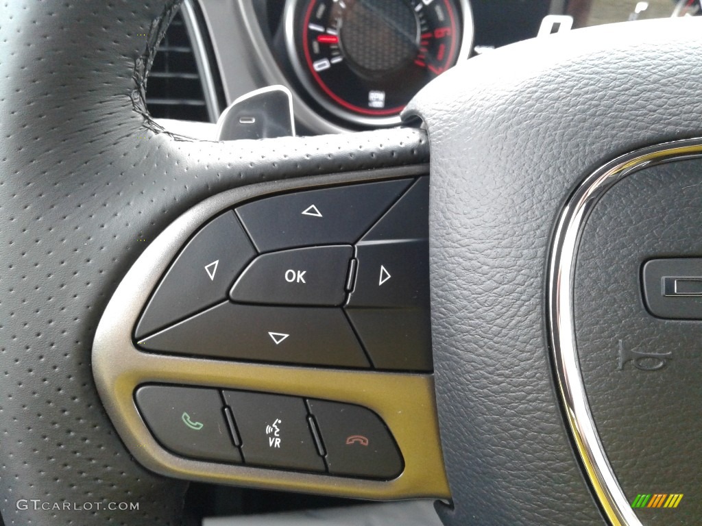 2021 Dodge Challenger R/T Scat Pack Widebody Black Steering Wheel Photo #140993730