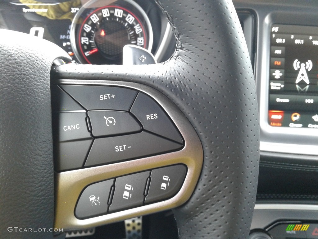 2021 Dodge Challenger R/T Scat Pack Widebody Black Steering Wheel Photo #140993751