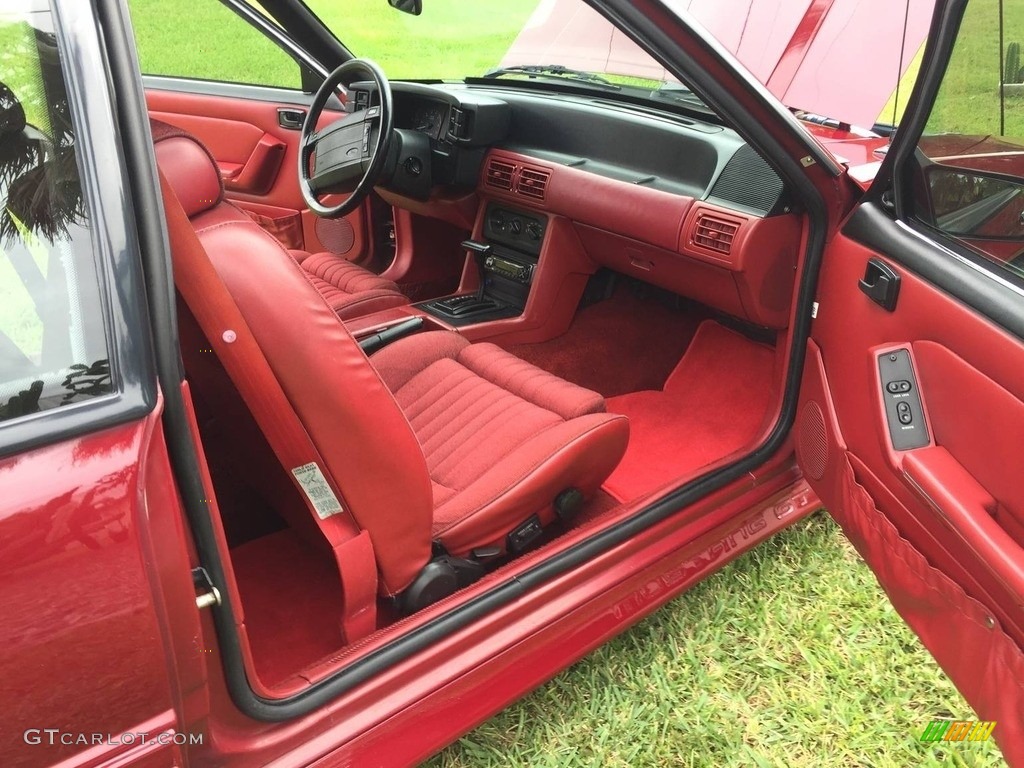 1991 Mustang GT Coupe - Medium Red / Scarlet Red photo #5