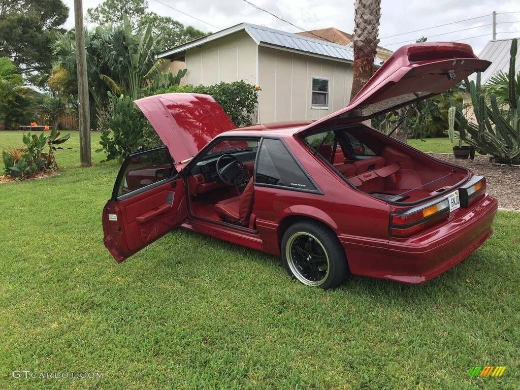 1991 Mustang GT Coupe - Medium Red / Scarlet Red photo #9